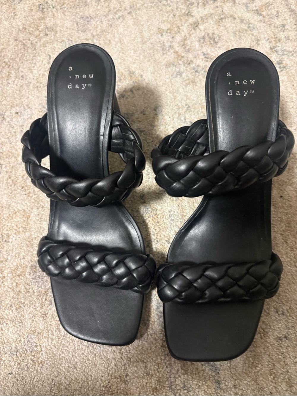 A new day block braided heels